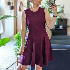 Rebecca Taylor Caley Ponte Knit A-Line Mini Dress